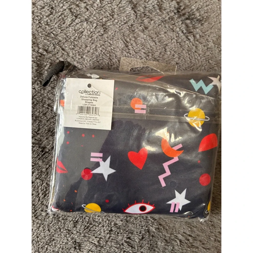 London Drugs Deluxe Foldable Shopping Bag Shapes Reusable Tote New